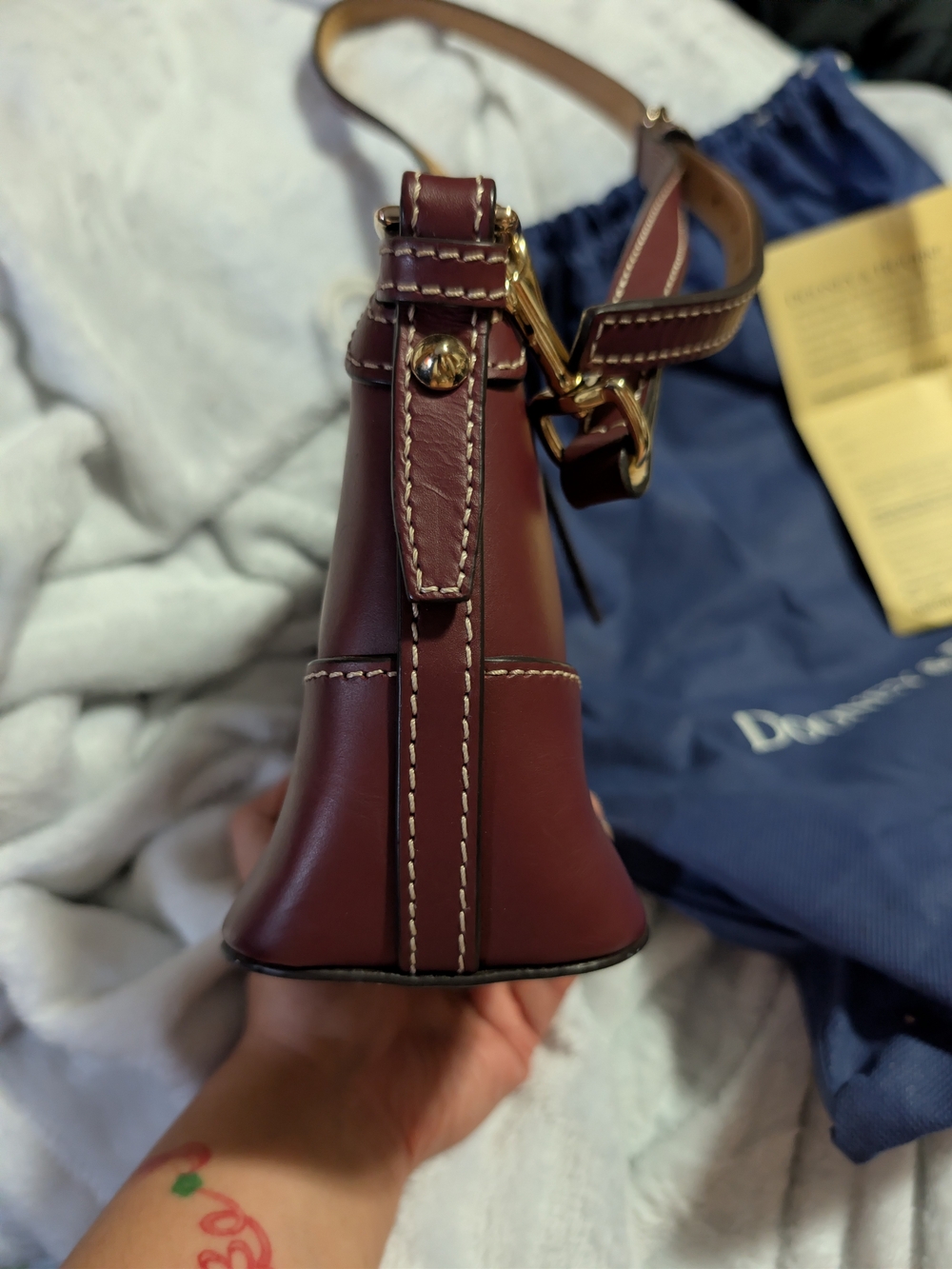 Dooney & Bourke Florentine Leather Mini Domed Crossbody - Picture 6 of 12